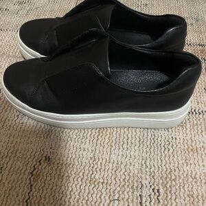 J Slides Black and White Slip-On Sneakers